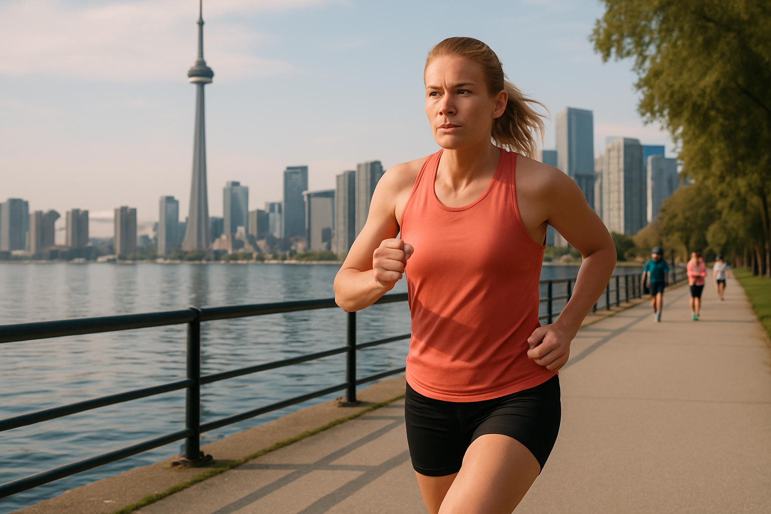 Editorial illustration for Canadians to Watch at This Weekend’s TCS Toronto Waterfront Marathon