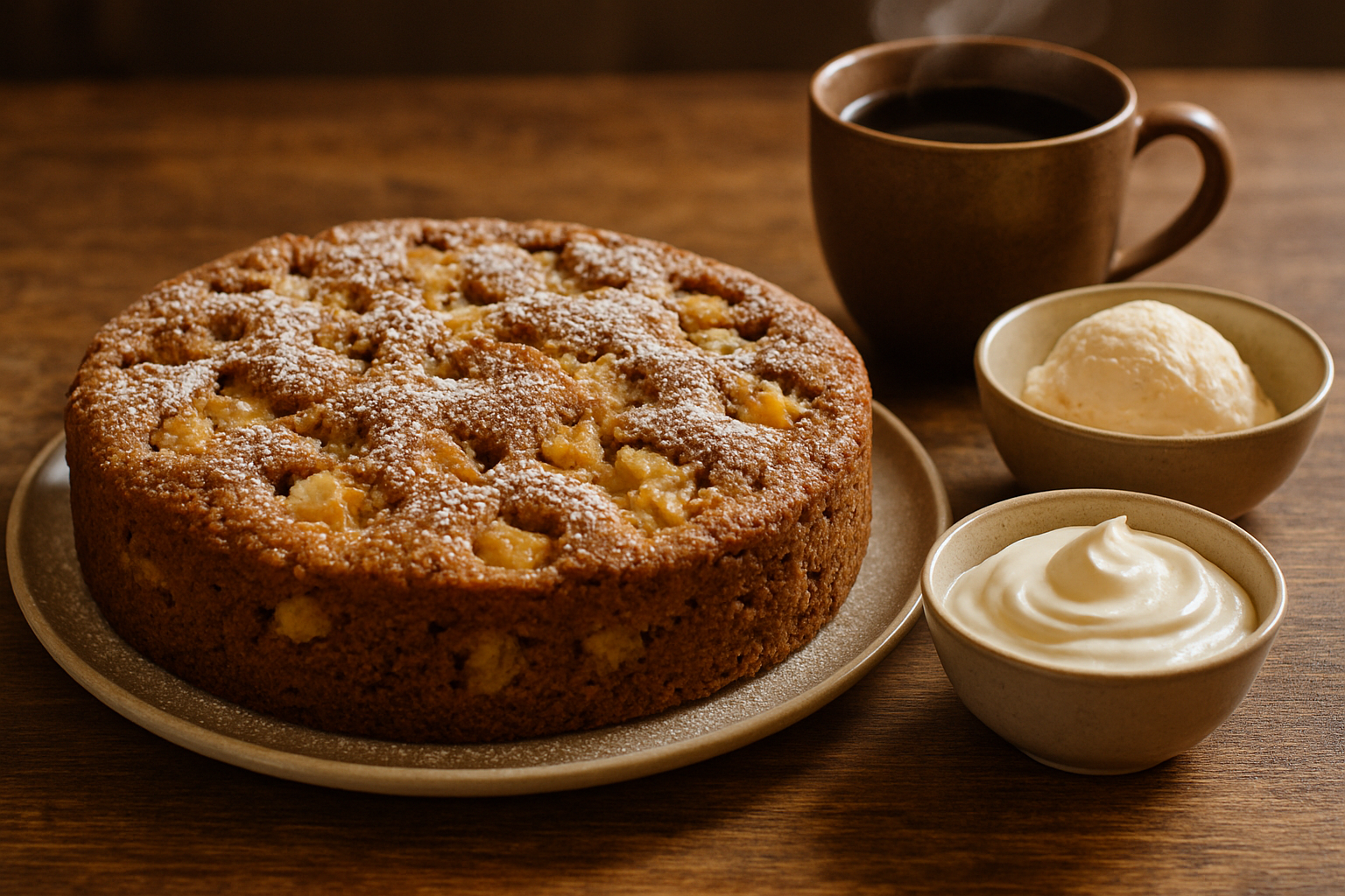 Supporting editorial illustration for Delicious Homemade Apple Spice Cake to Warm Your Fall Days