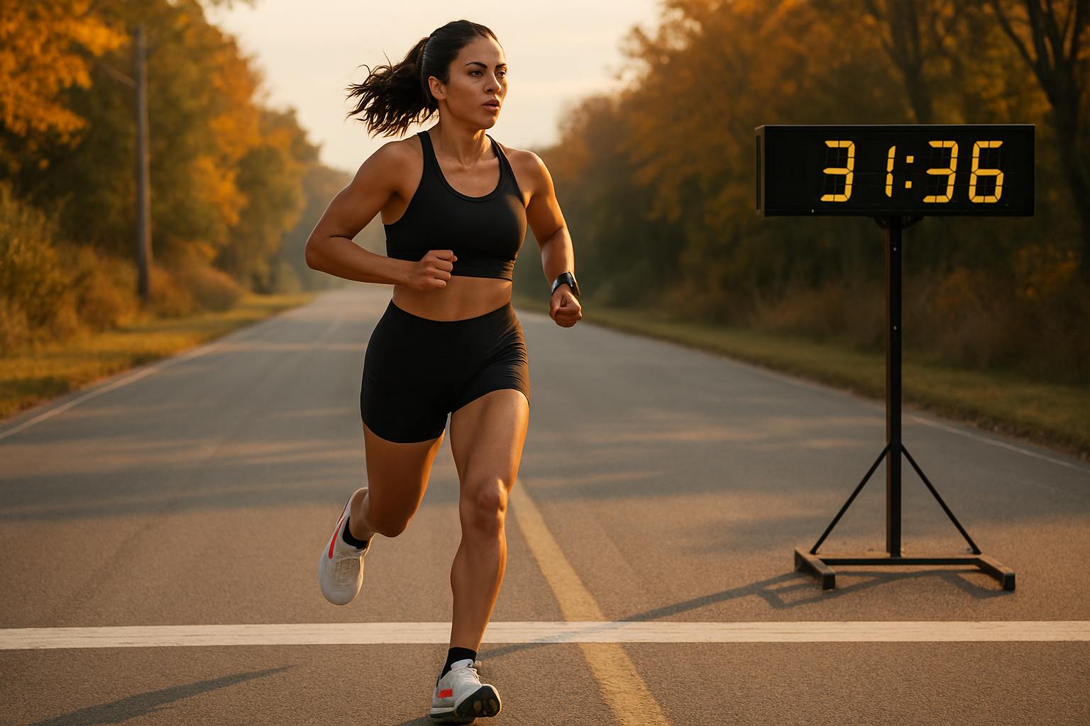 Editorial illustration for Gabriela DeBues-Stafford Shatters 37-Year-Old Canadian Women’s 10K Record