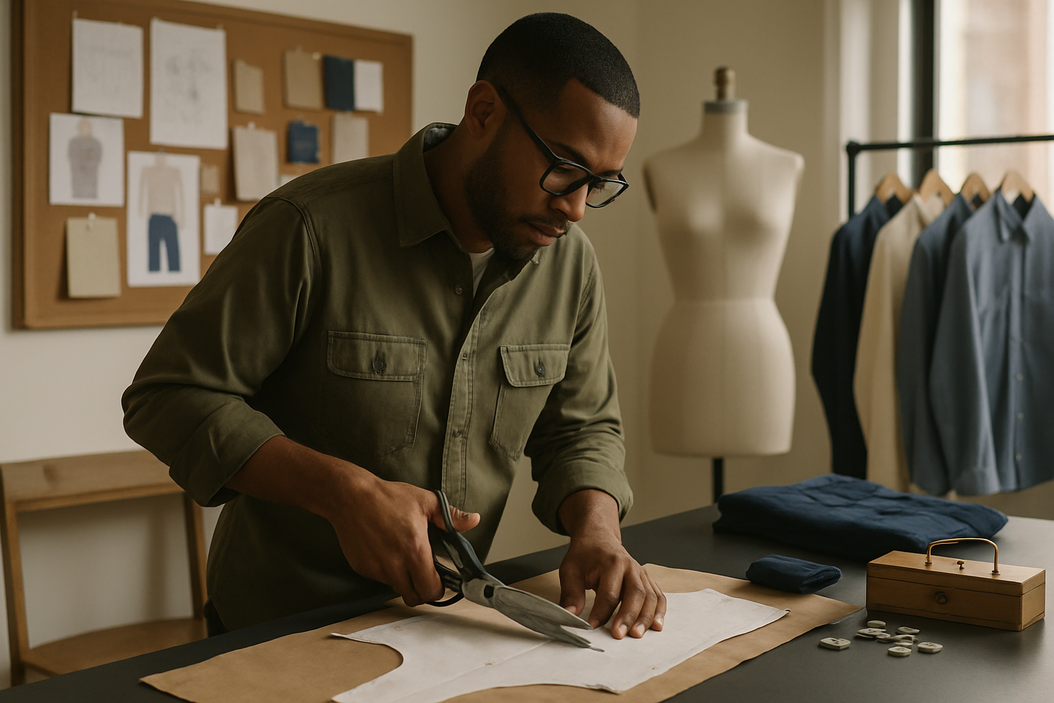 Supporting editorial illustration for Trims and Fits: Exploring Product Design at Buck Mason