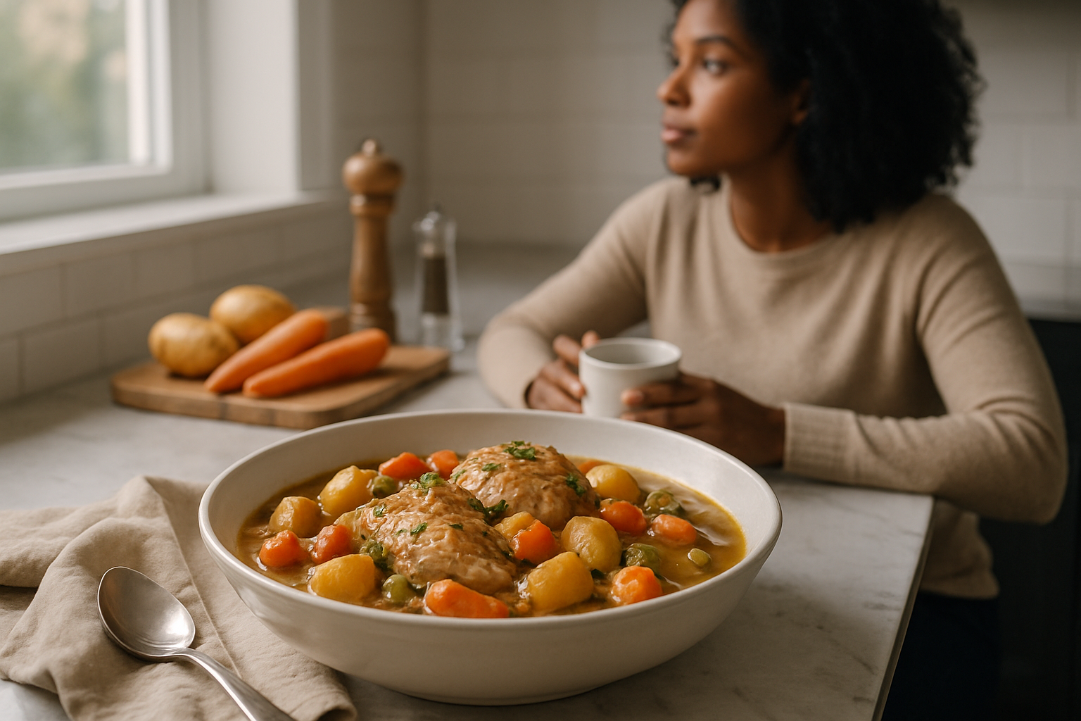 Editorial illustration for Hearty Chicken Stew: A Comforting and Nutritious Meal for Busy Canadians
