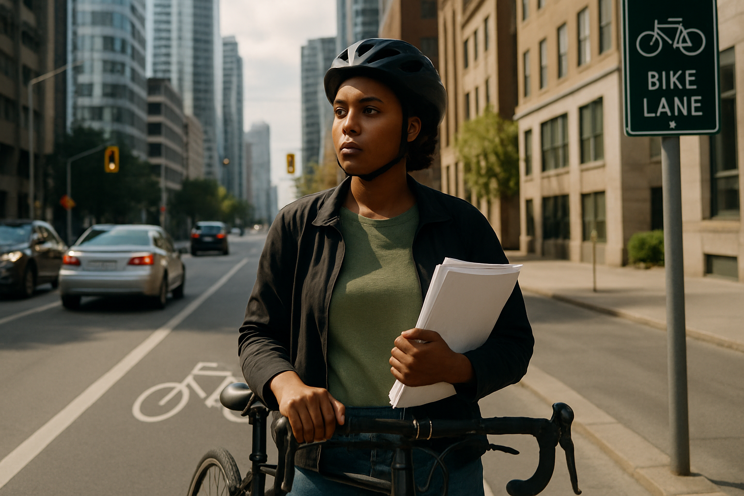 Editorial illustration for Toronto Bike Lane Advocates Take Their Fight to the Supreme Court
