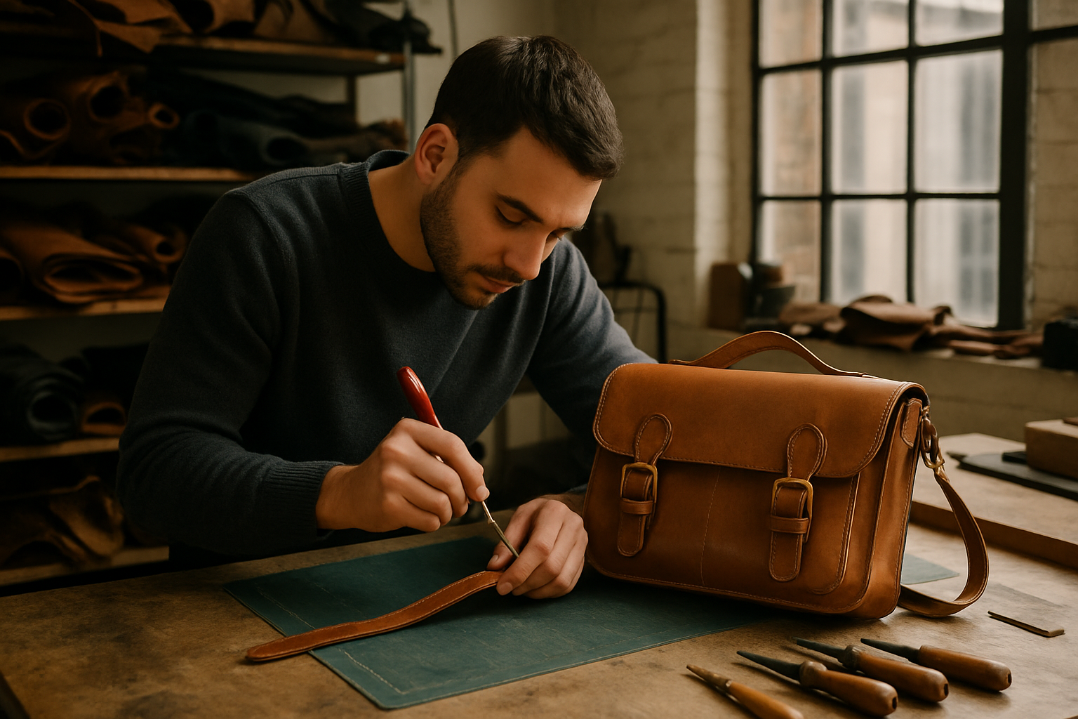 Supporting editorial illustration for Beorma: Championing Heritage English Leather Craftsmanship