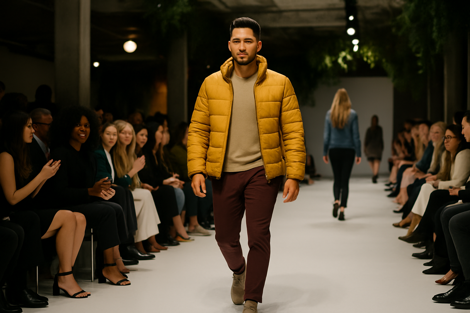 Supporting editorial illustration for Joseph Tassoni Commands the Runway with “Natural Authority”