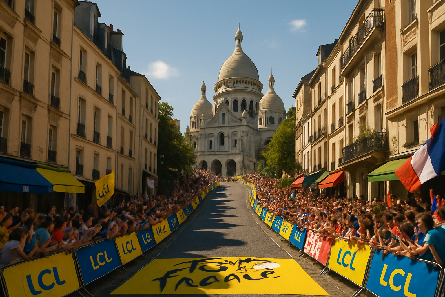 Editorial illustration for Au revoir, Montmartre? Not so fast, Tour de France fans