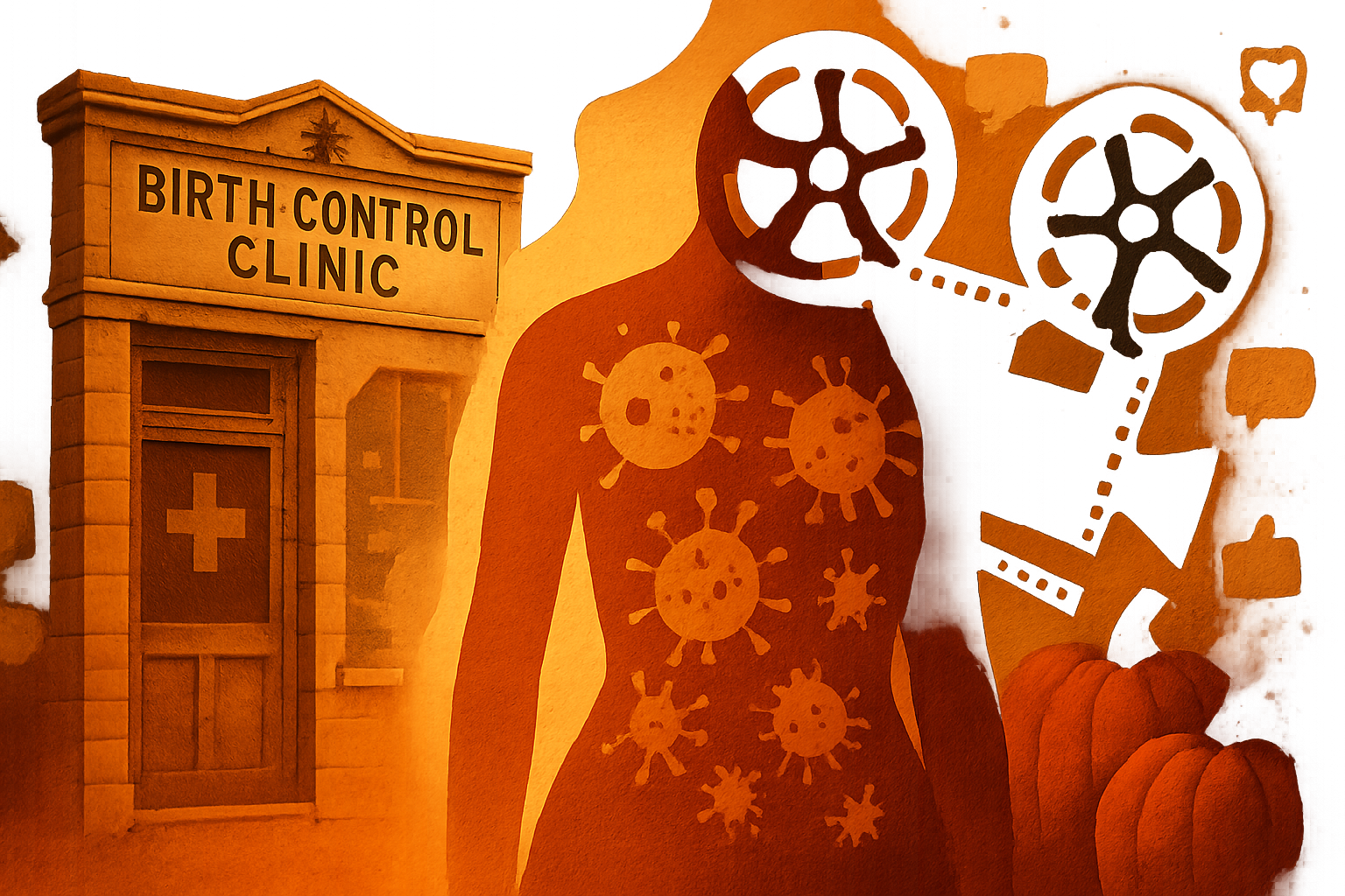 Editorial illustration for Weekly News Update, October 16, 2026: Birth Control Milestones, Women’s Health, and Feminist Horror Films
