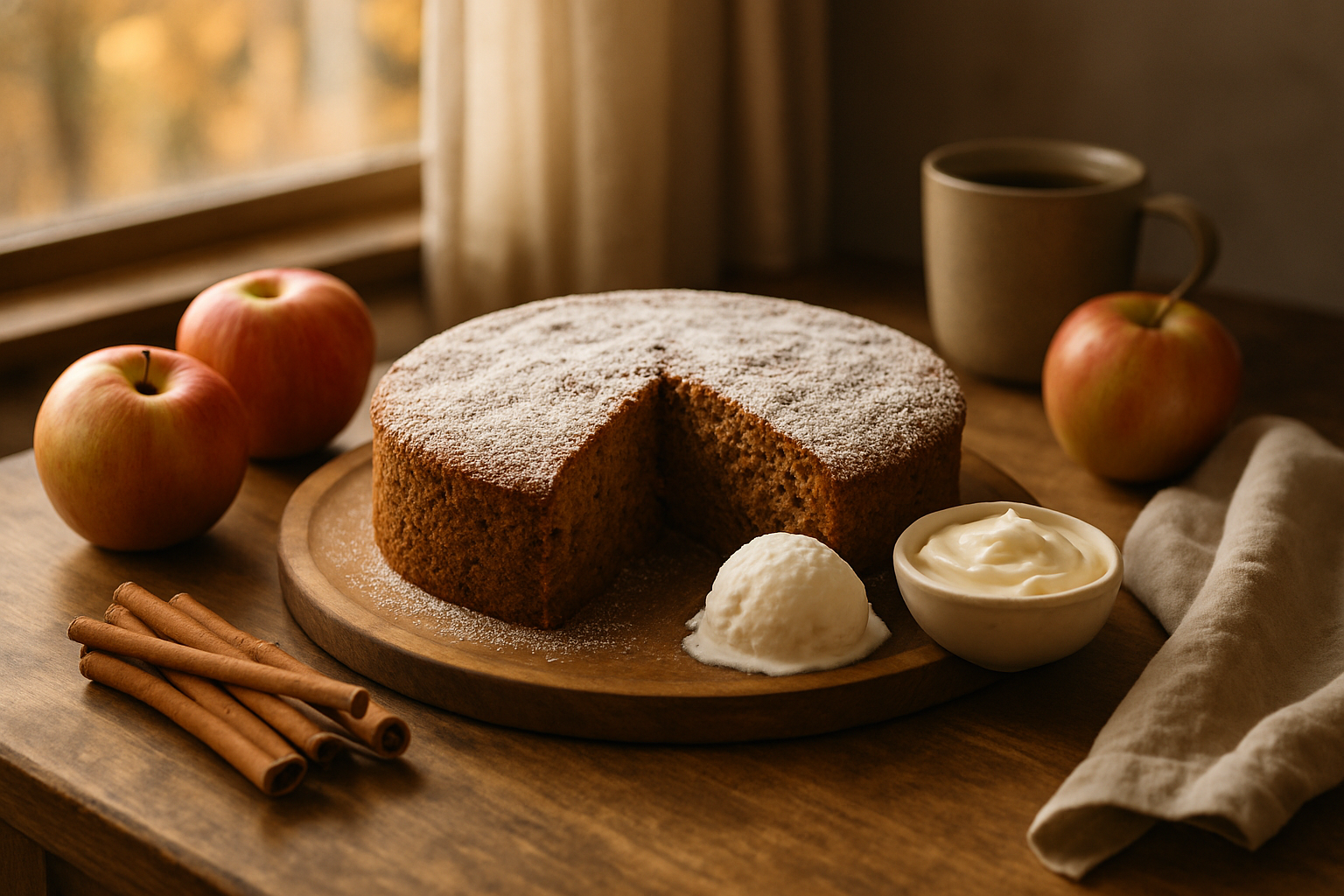 Editorial illustration for Delicious Homemade Apple Spice Cake to Warm Your Fall Days