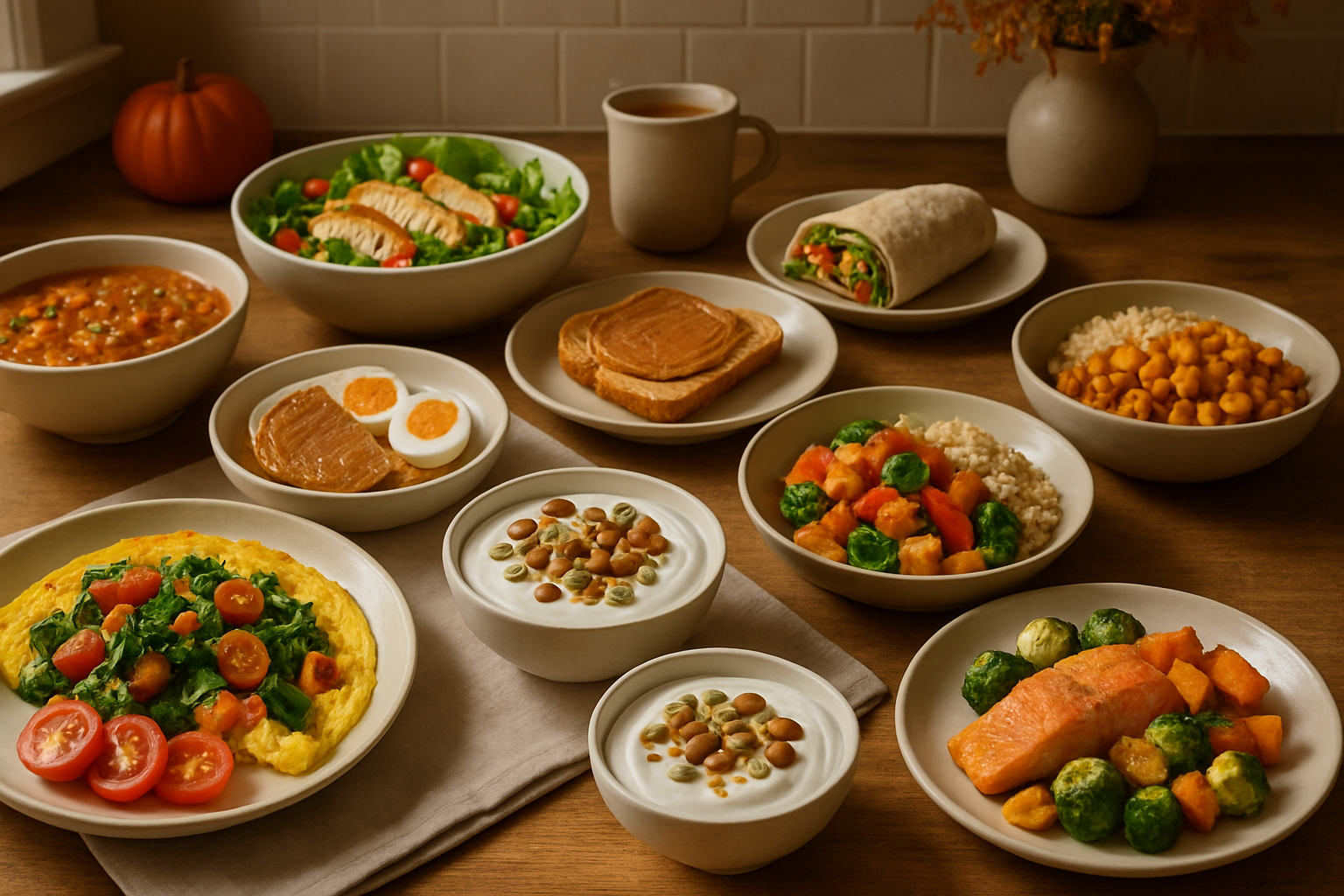 Editorial illustration for 7 Day High Protein Diet Meal Plan