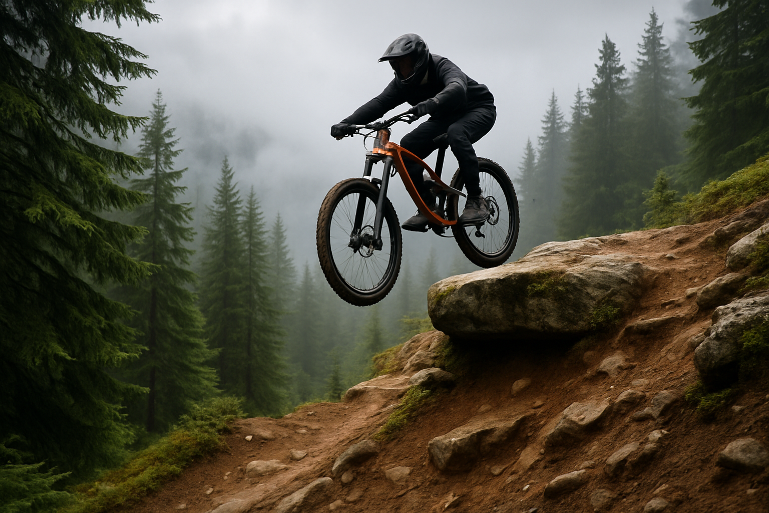 Editorial illustration for Wild First Hits at the Inaugural Red Bull Hardline BC