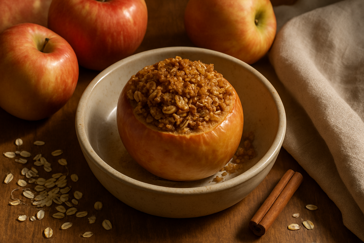 Supporting editorial illustration for These Easy Baked Apples Taste Like Individual Apple Crisps Without the Fuss