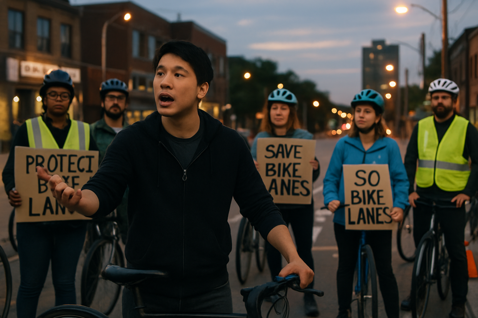 Editorial illustration for Toronto Cyclists to Gather as Bloor Bike Lane Removals Set to Begin