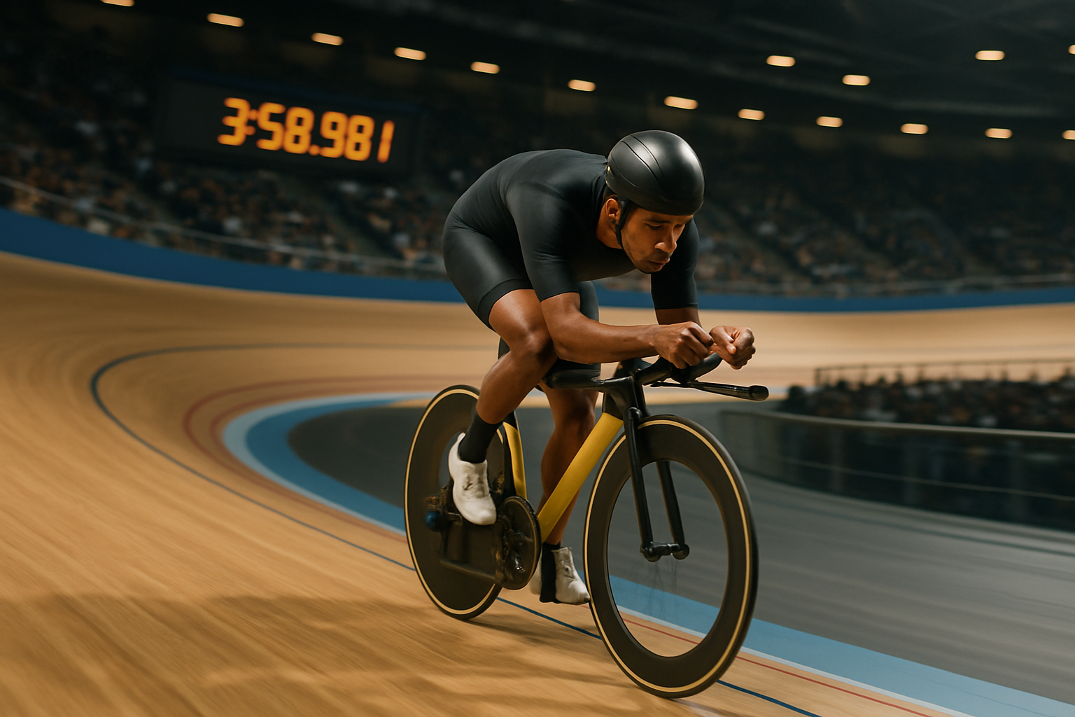 Editorial illustration for Jonathan Milan Breaks 3:59 Barrier in World-Record Individual Pursuit