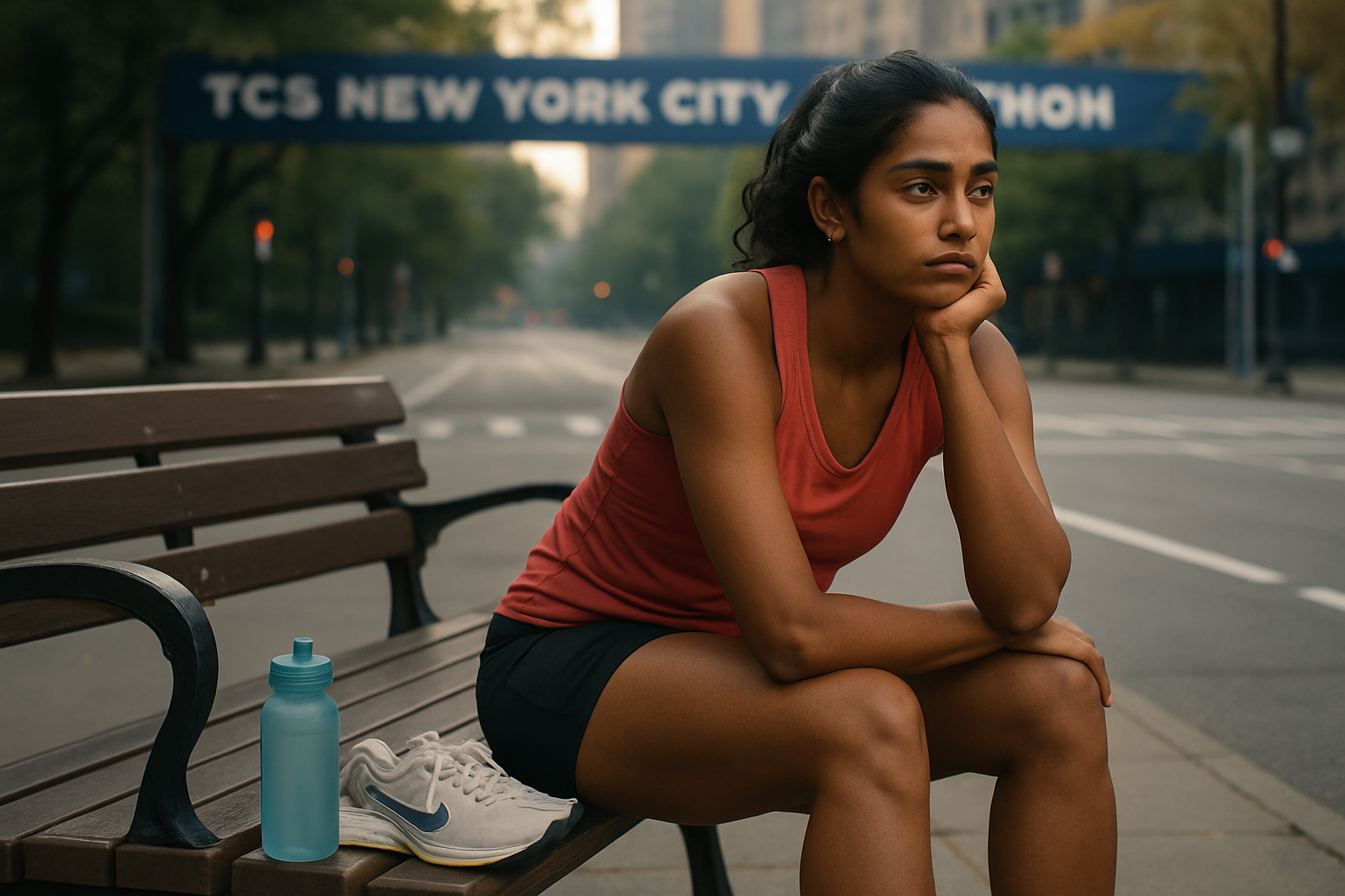 Editorial illustration for Olympic Champion Sifan Hassan Withdraws from TCS New York City Marathon