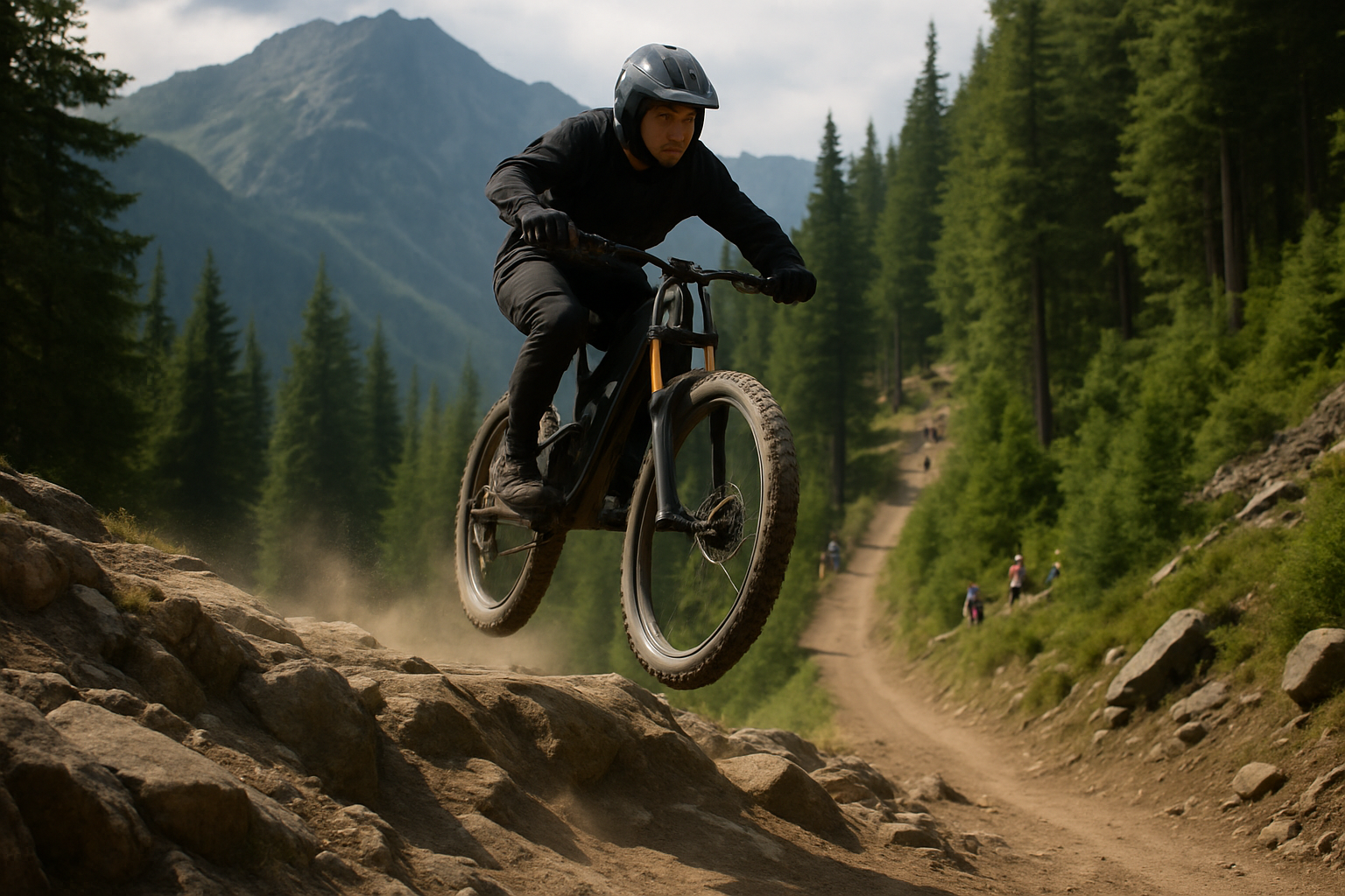Editorial illustration for The Hardline BC Track: Mountain Biking's Ultimate Challenge