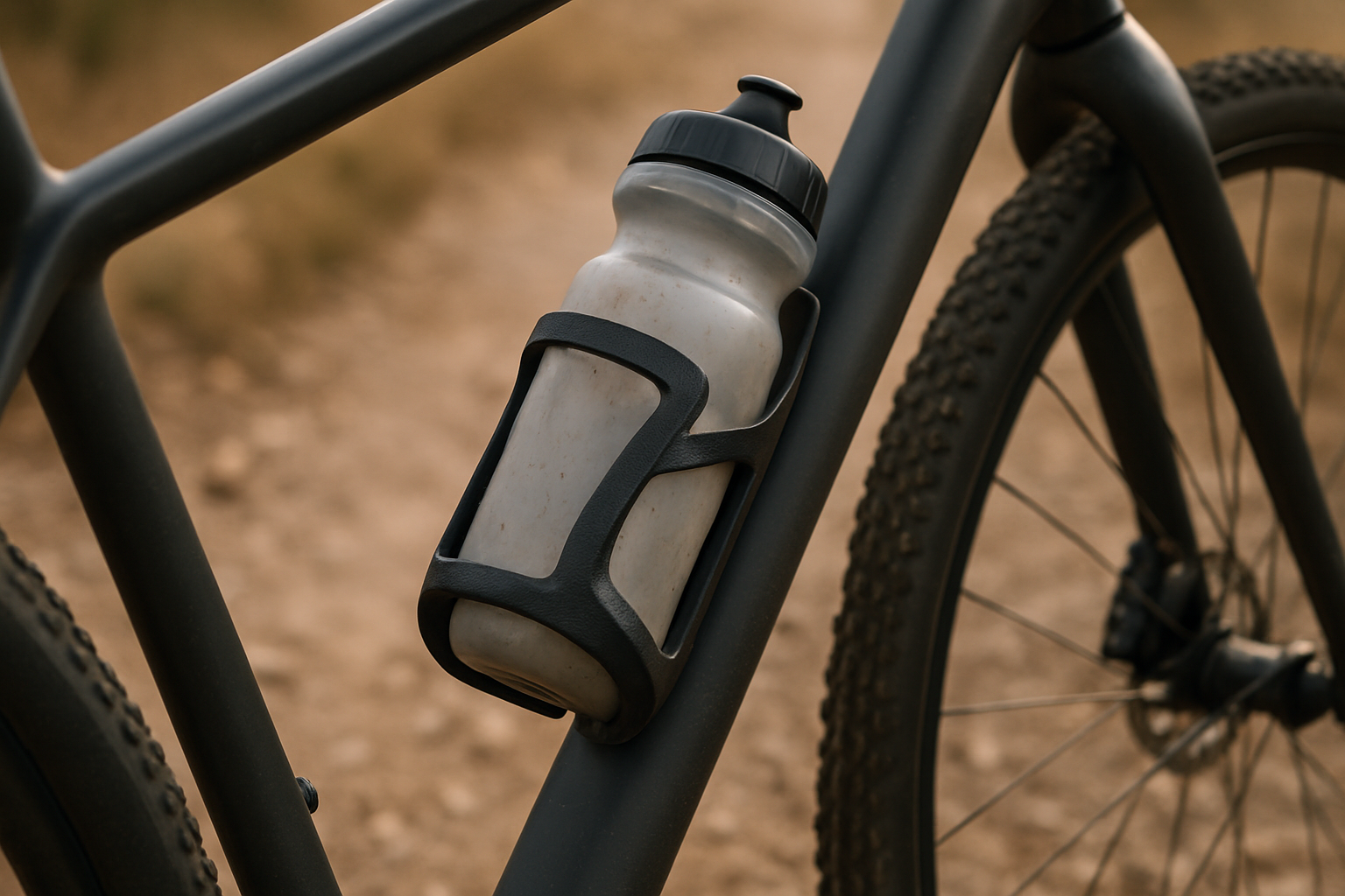 Editorial illustration for Andrew L’Esperance and Faction Collaborate to Re-invent the Gravel-Specific Water Bottle Cage