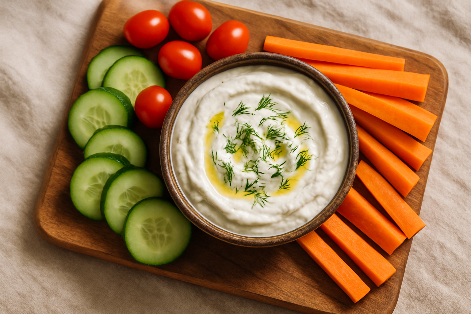 Supporting editorial illustration for Life-Changing Vegan Cashew Tzatziki