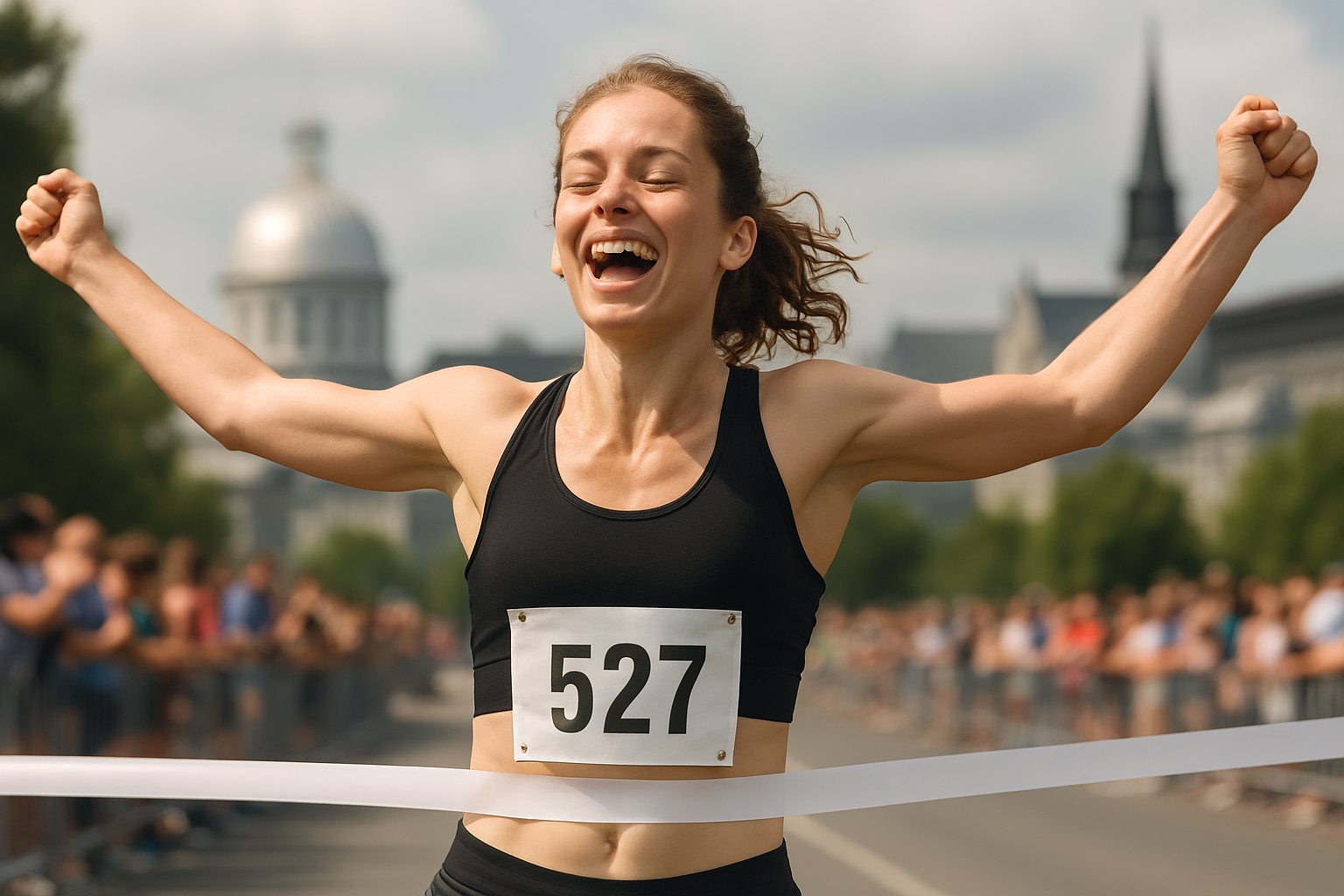 Supporting editorial illustration for Olympian Julie-Anne Staehli Secures Fourth Consecutive Canadian 5K Women’s Title