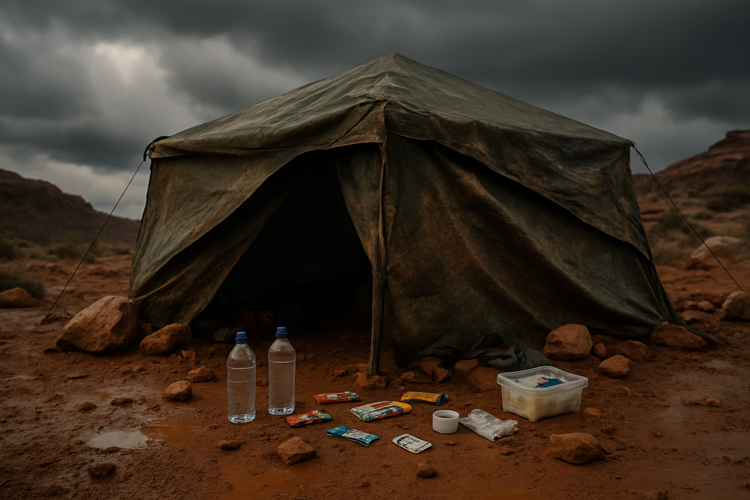 Supporting editorial illustration for Moab 240 Ultramarathon Cancelled Mid-Race Due to Extreme Weather