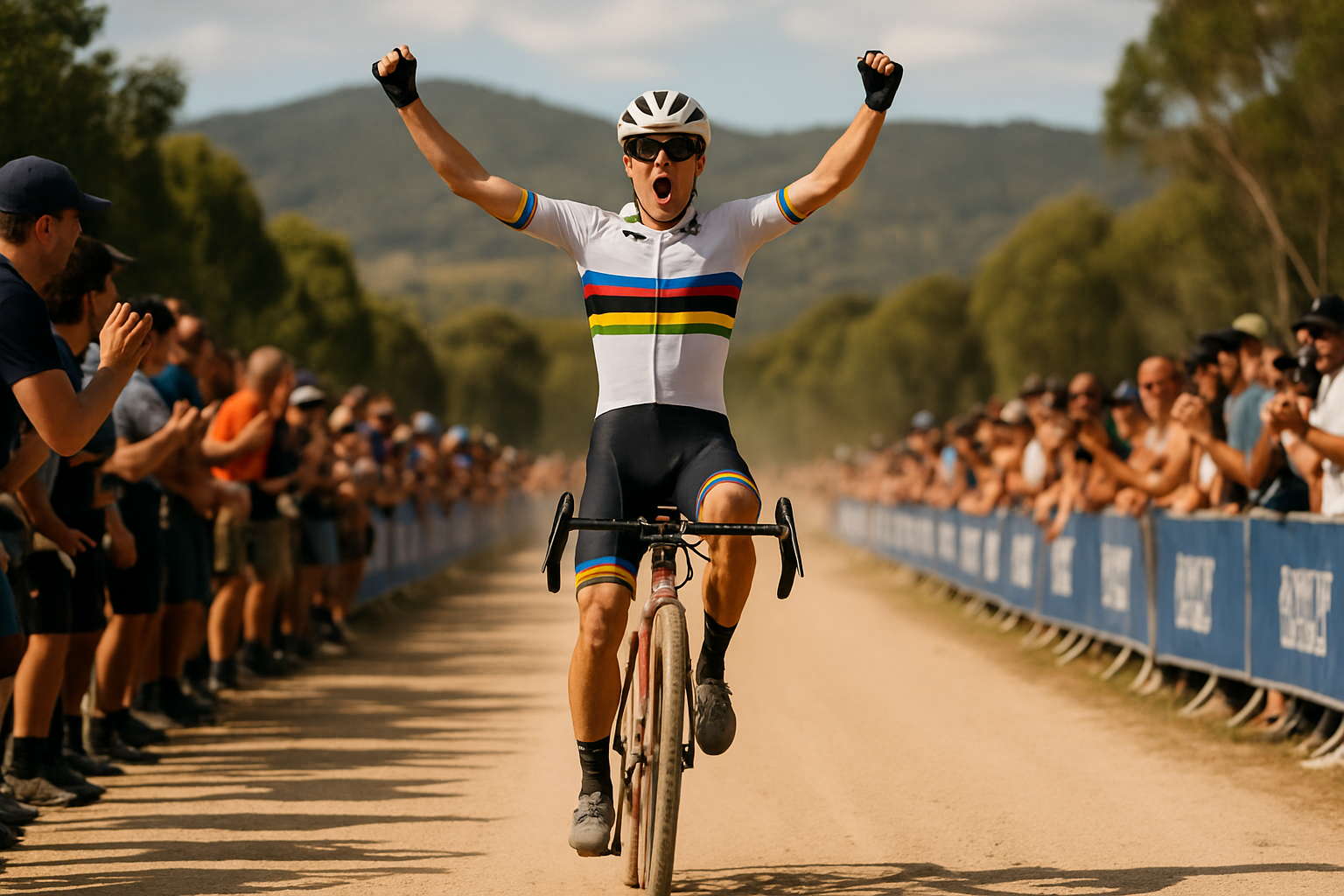 Editorial illustration for Magnus Bak Klaris Takes Gravel World Title in Australia